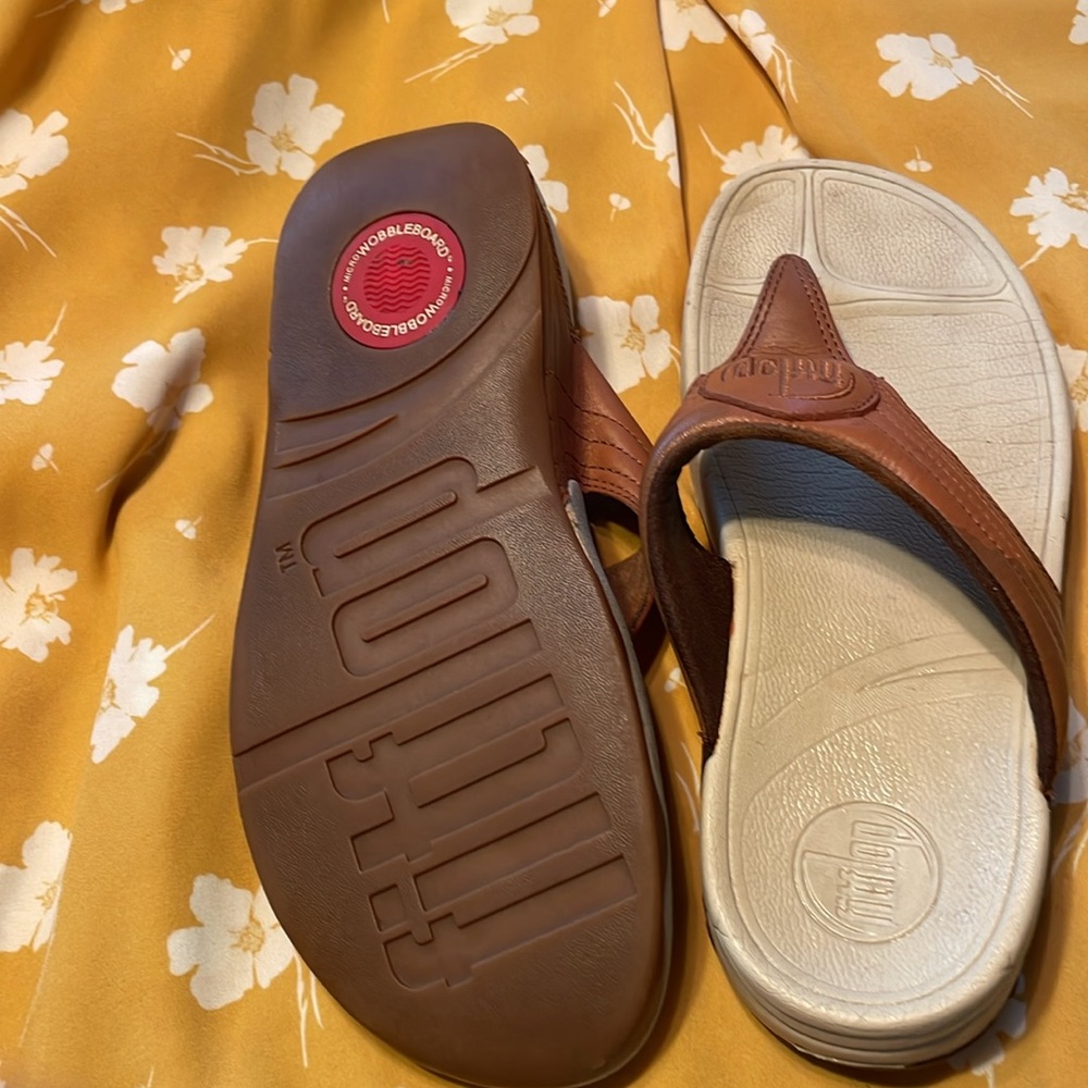 Fitflops Leather Toe-Post Sandals Birkenstock inspired - Picture 7 of 9